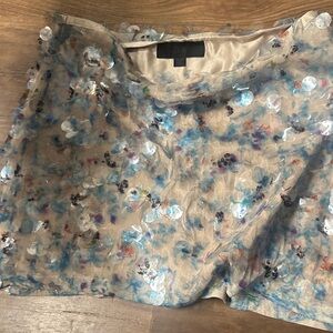Zara Multicolor Floral Mini Skirt